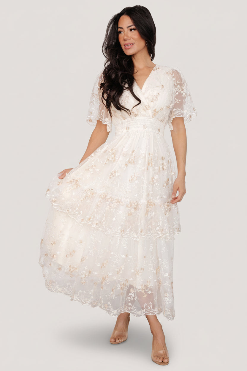 Eleanor Embroidered Midi Dress