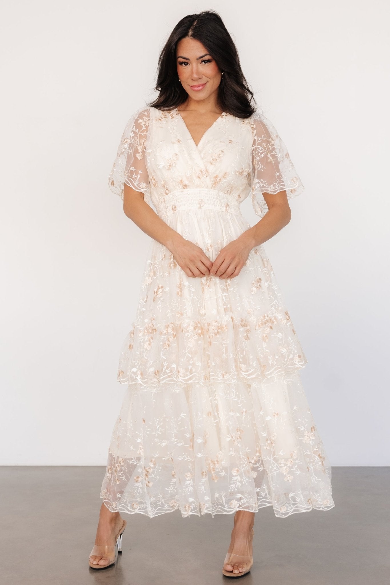 Eleanor Embroidered Midi Dress