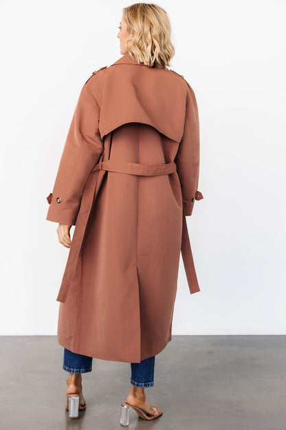 Elias Trench Coat | Warm Brown - Baltic Born