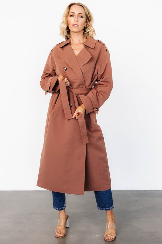 Elias Trench Coat | Warm Brown - Baltic Born