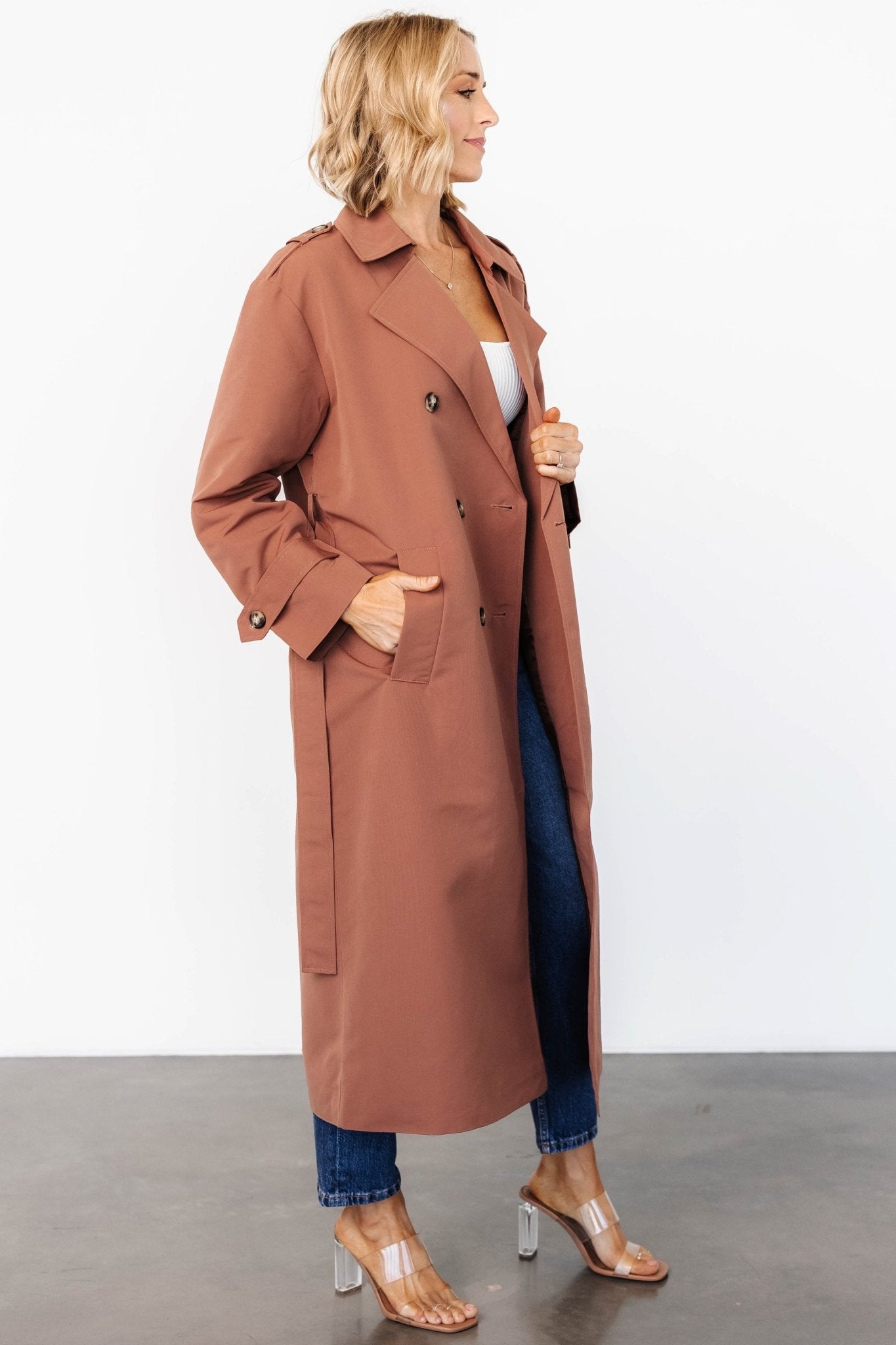 Elias Trench Coat | Warm Brown - Baltic Born