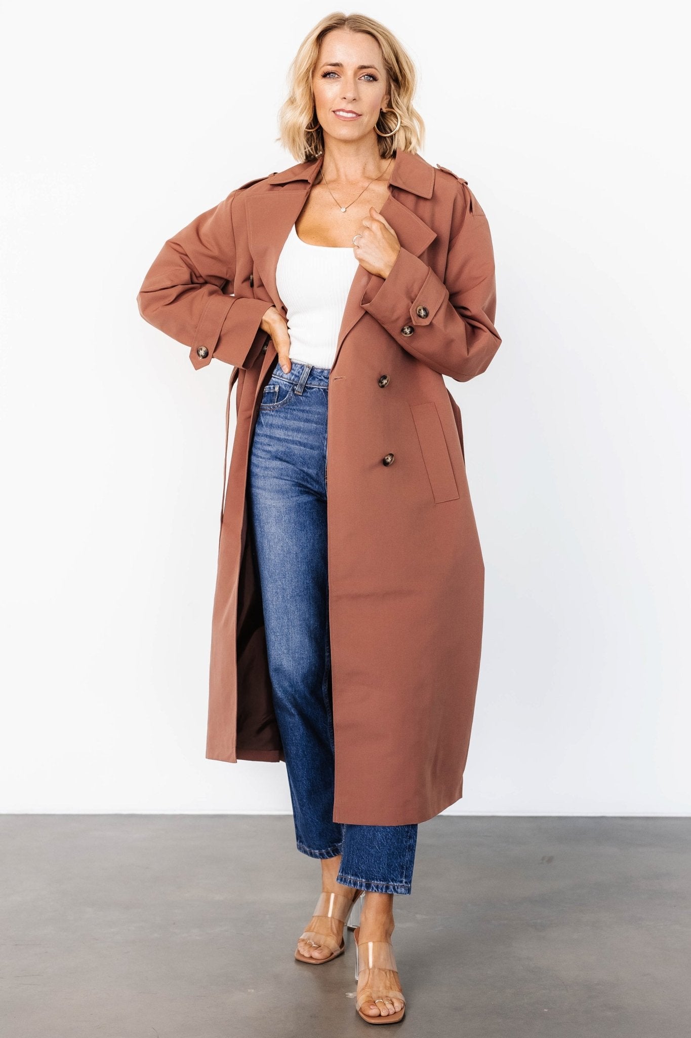 Elias Trench Coat | Warm Brown - Baltic Born