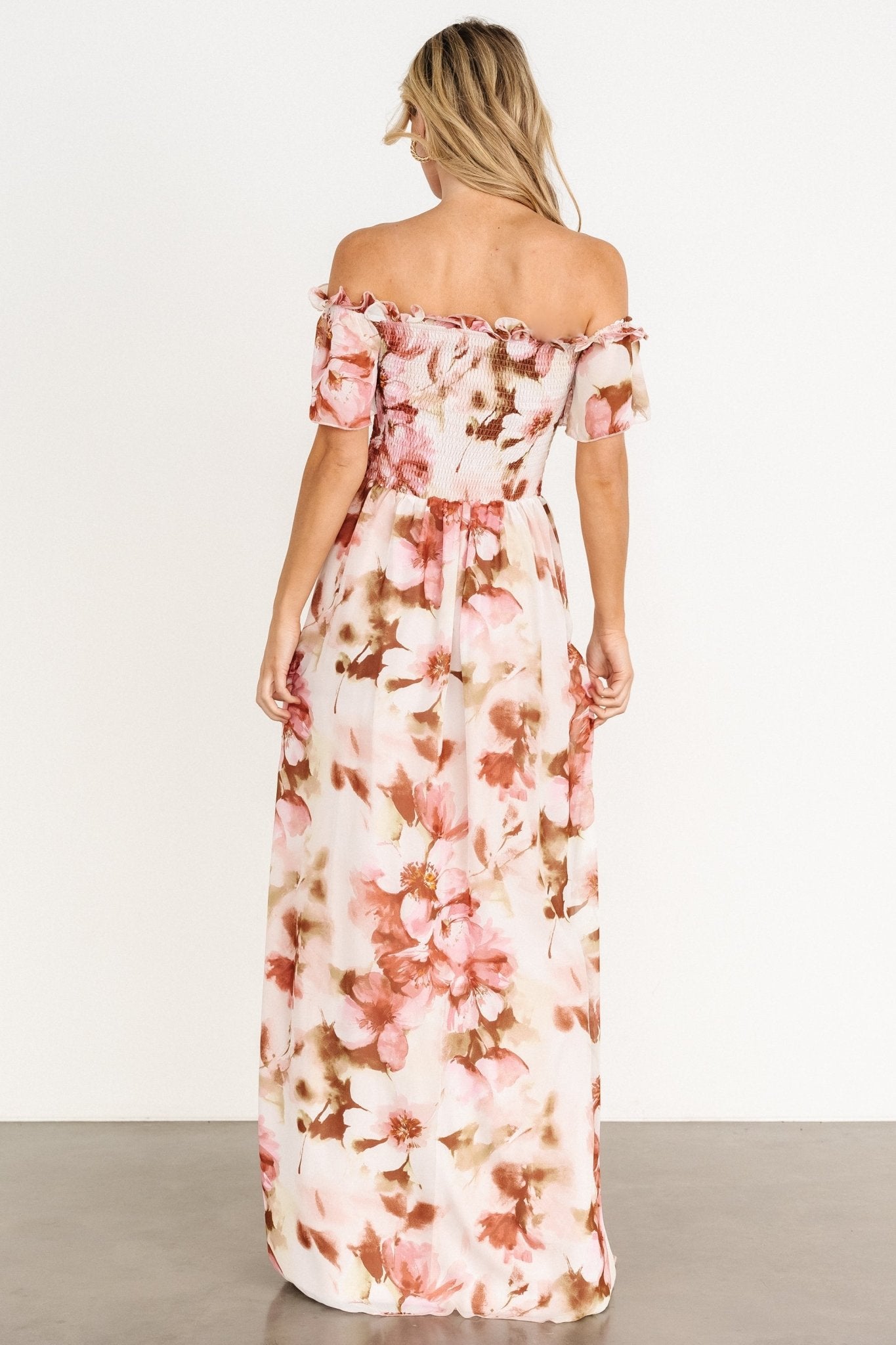 Elina Maxi Dress | Mauve Multi Floral - Baltic Born