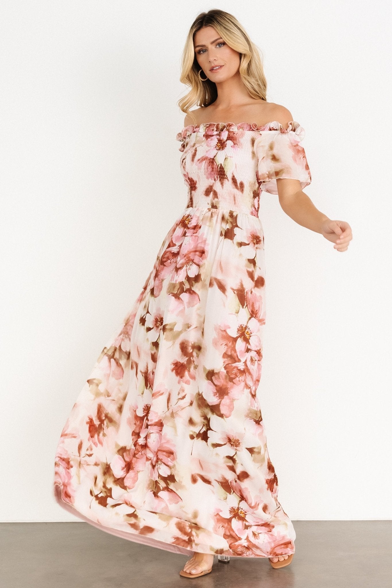 Elina Maxi Dress | Mauve Multi Floral - Baltic Born