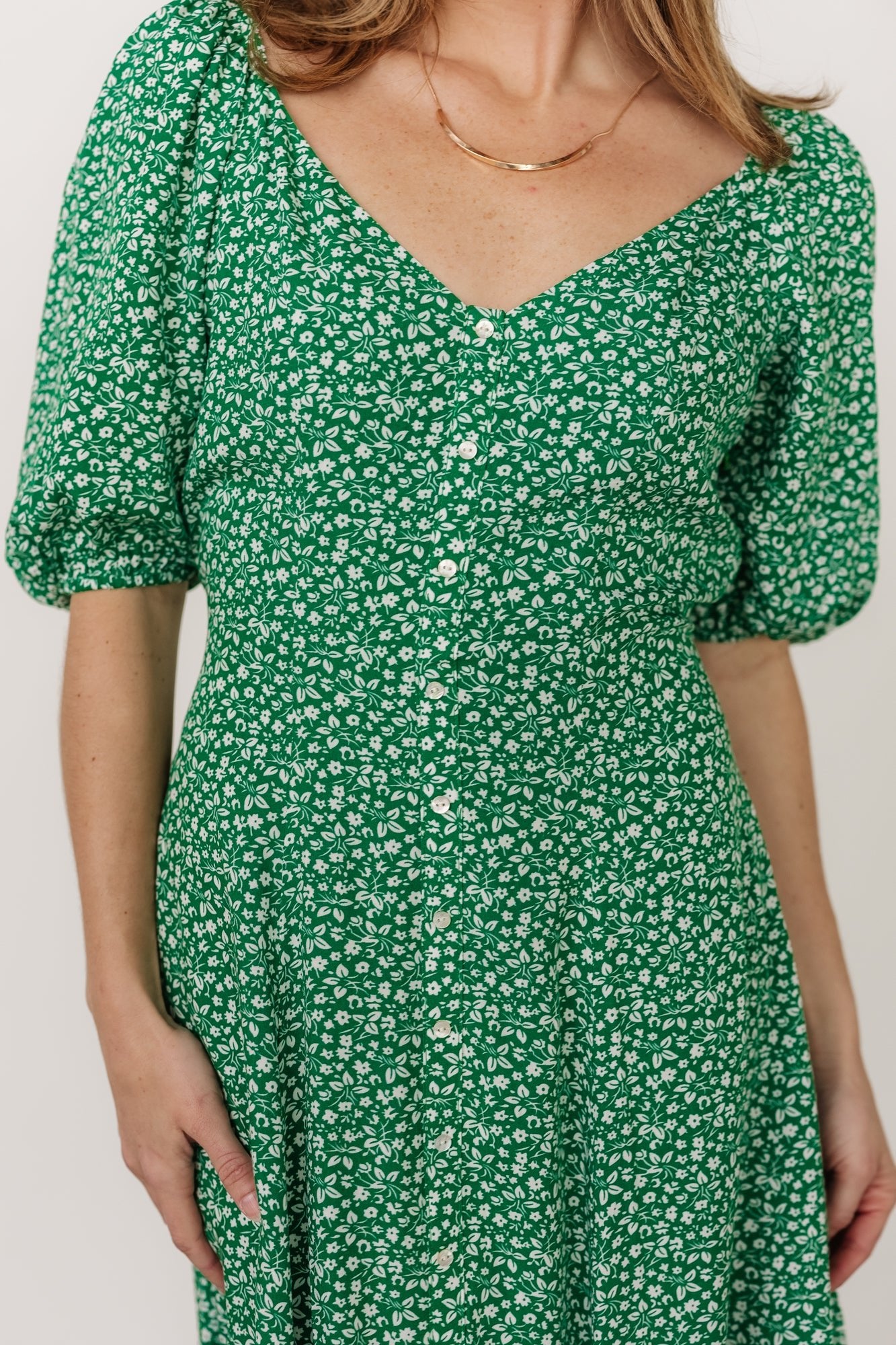 slim fit dress slacks Baltic Born Womens Elisabeth Button Dress | Green Floral