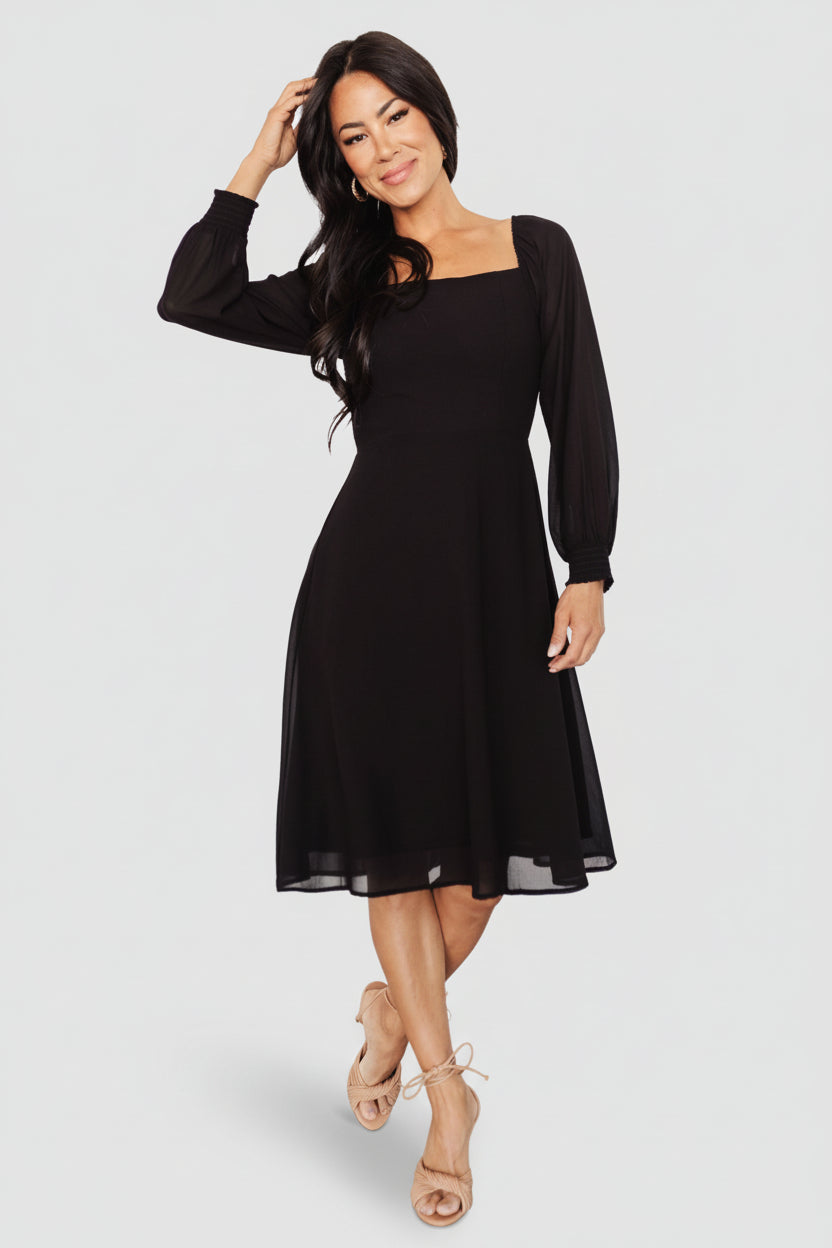Baltic Born Womens Elise Short Dress | Black