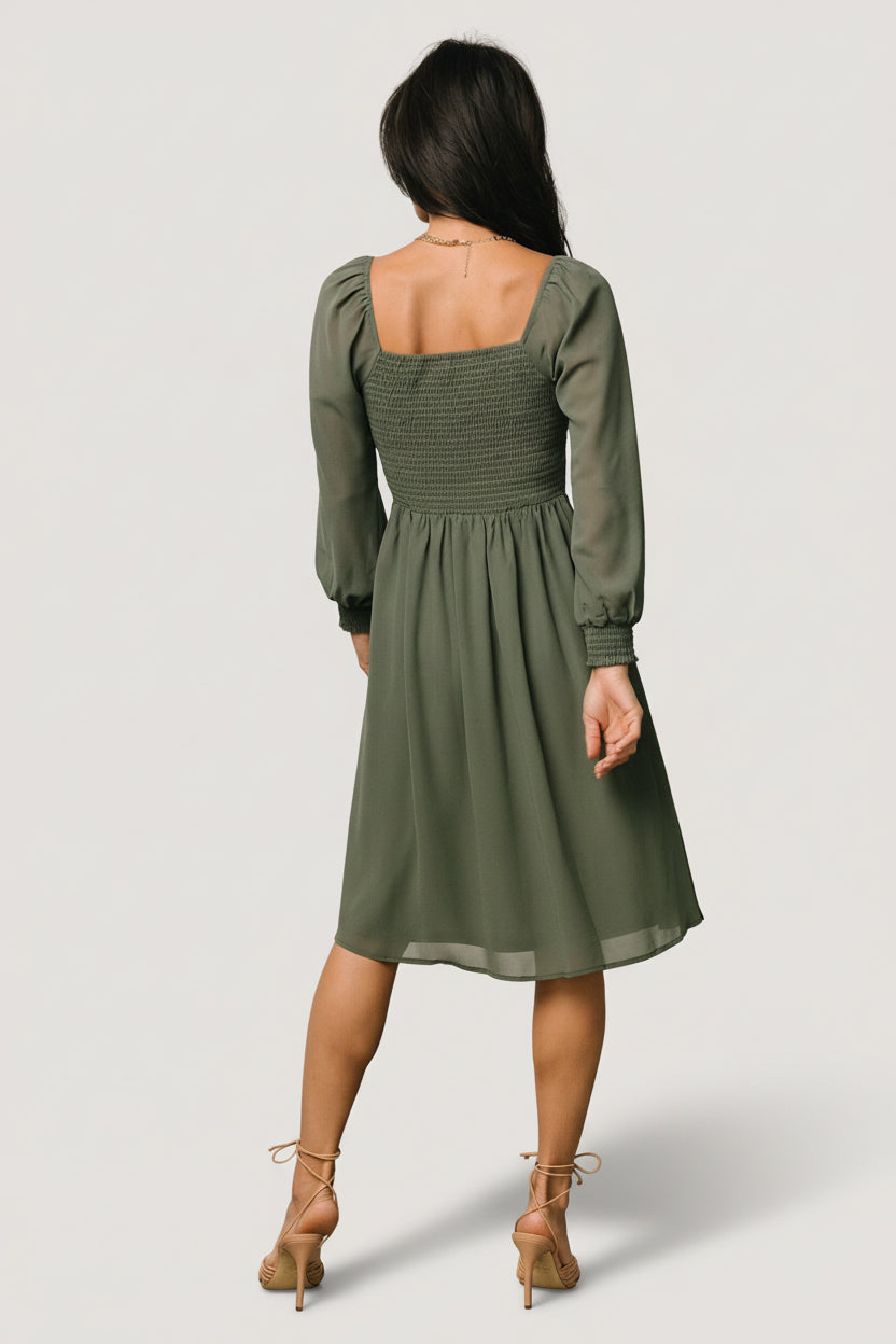 Baltic Born Womens Elise Short Dress | Dark Sage | Size: Large Baltic Born Womens Elise Short Dress | Dark Sage | Size: Large