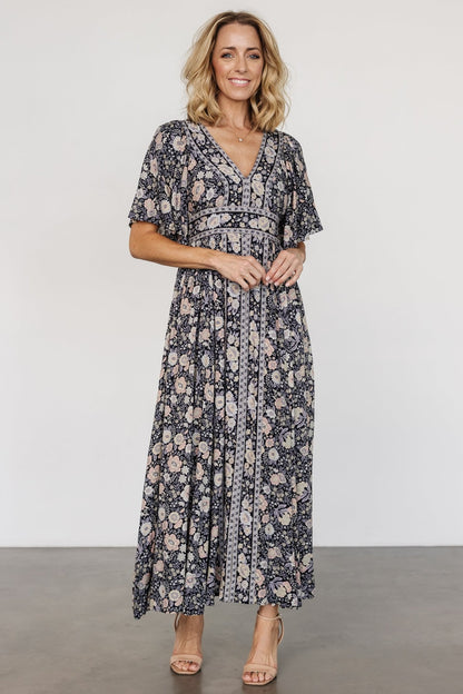 Elissa Maxi Dress | Midnight Floral - Baltic Born