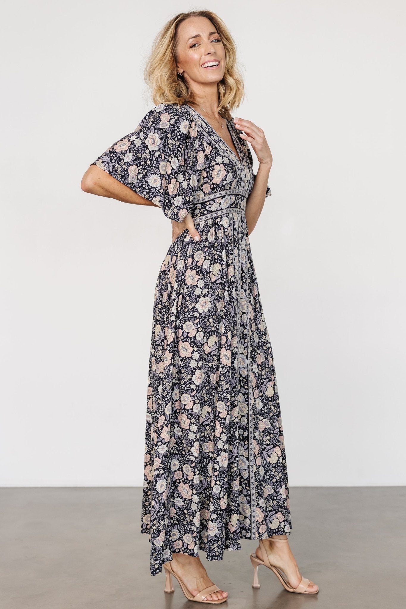 Elissa Maxi Dress | Midnight Floral - Baltic Born