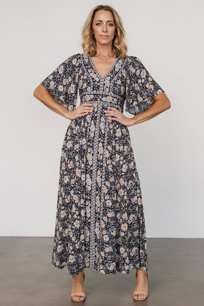 Elissa Maxi Dress | Midnight Floral - Baltic Born