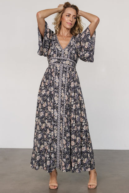 Elissa Maxi Dress | Midnight Floral - Baltic Born