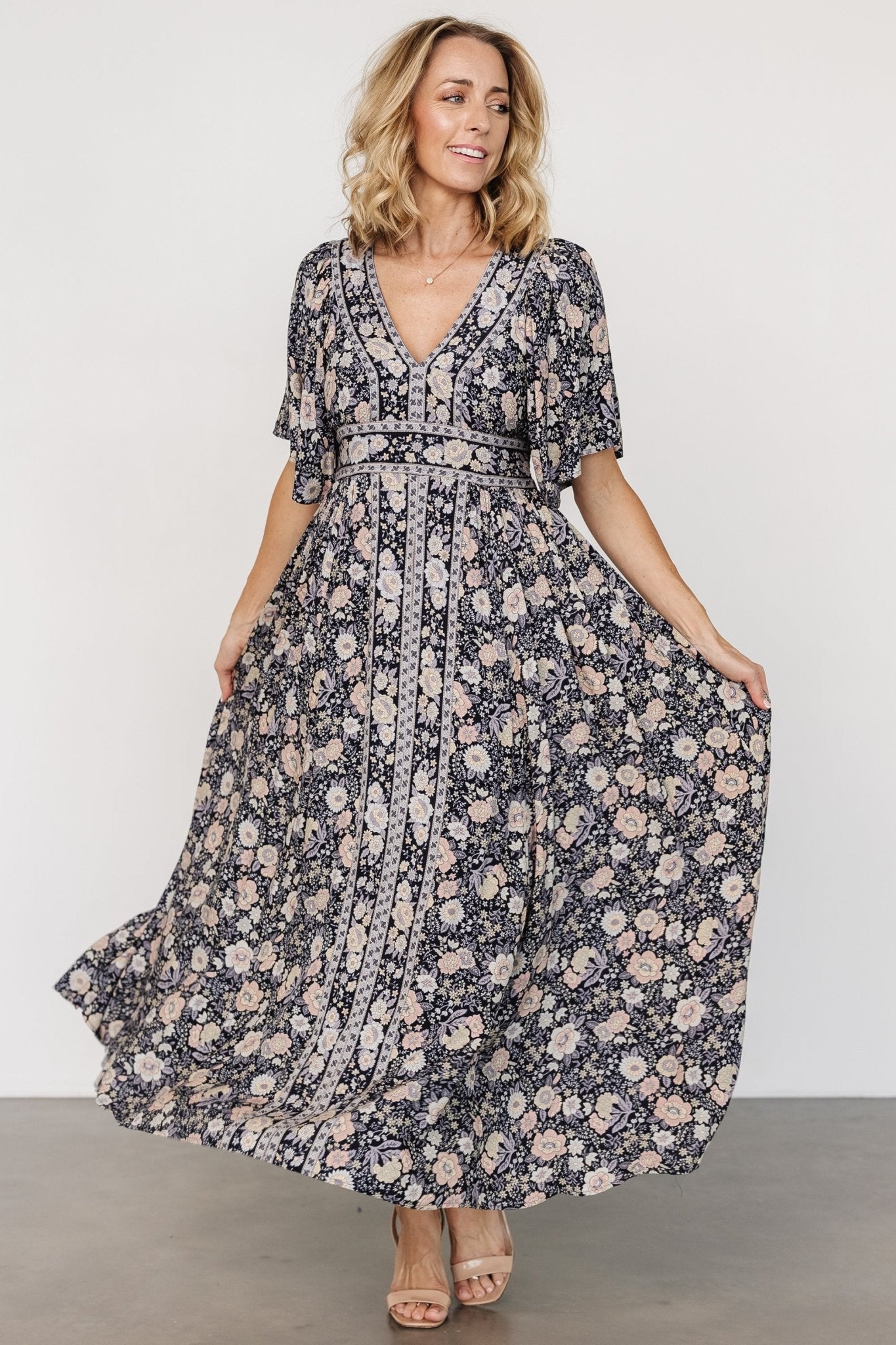 Elissa Maxi Dress | Midnight Floral - Baltic Born