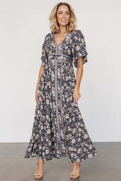 Elissa Maxi Dress | Midnight Floral - Baltic Born