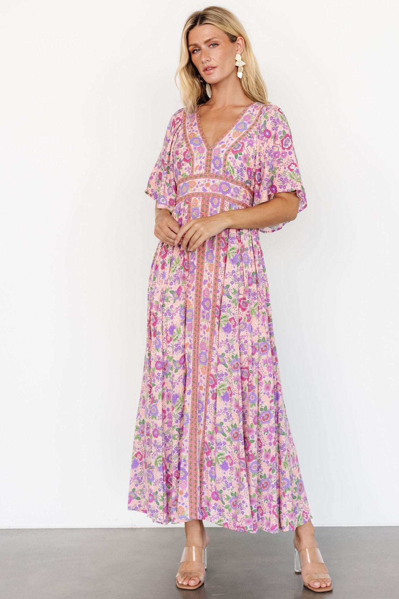 Elissa Maxi Dress | Pink Multi Floral - Baltic Born