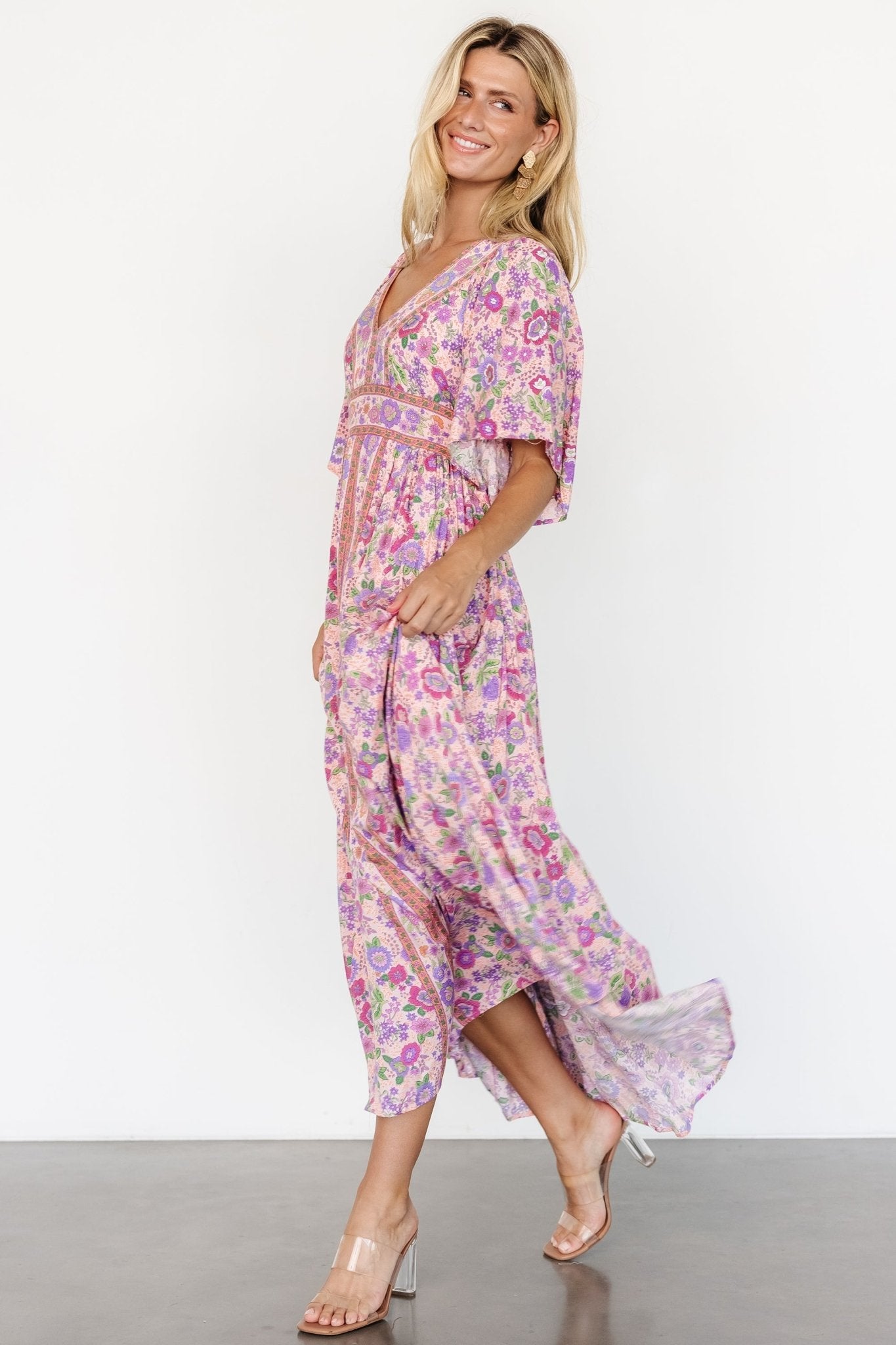 Elissa Maxi Dress | Pink Multi Floral - Baltic Born