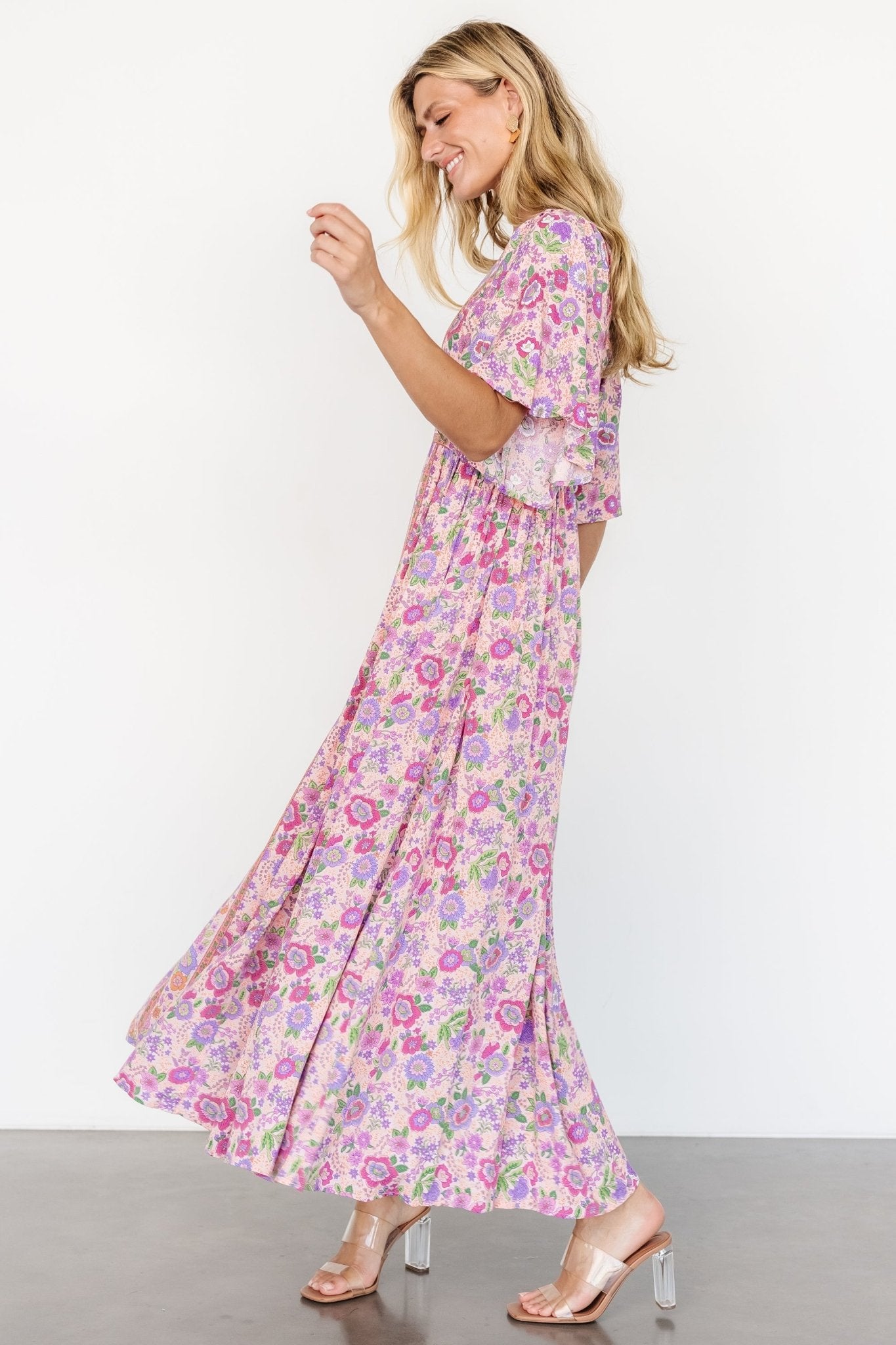 Elissa Maxi Dress | Pink Multi Floral - Baltic Born