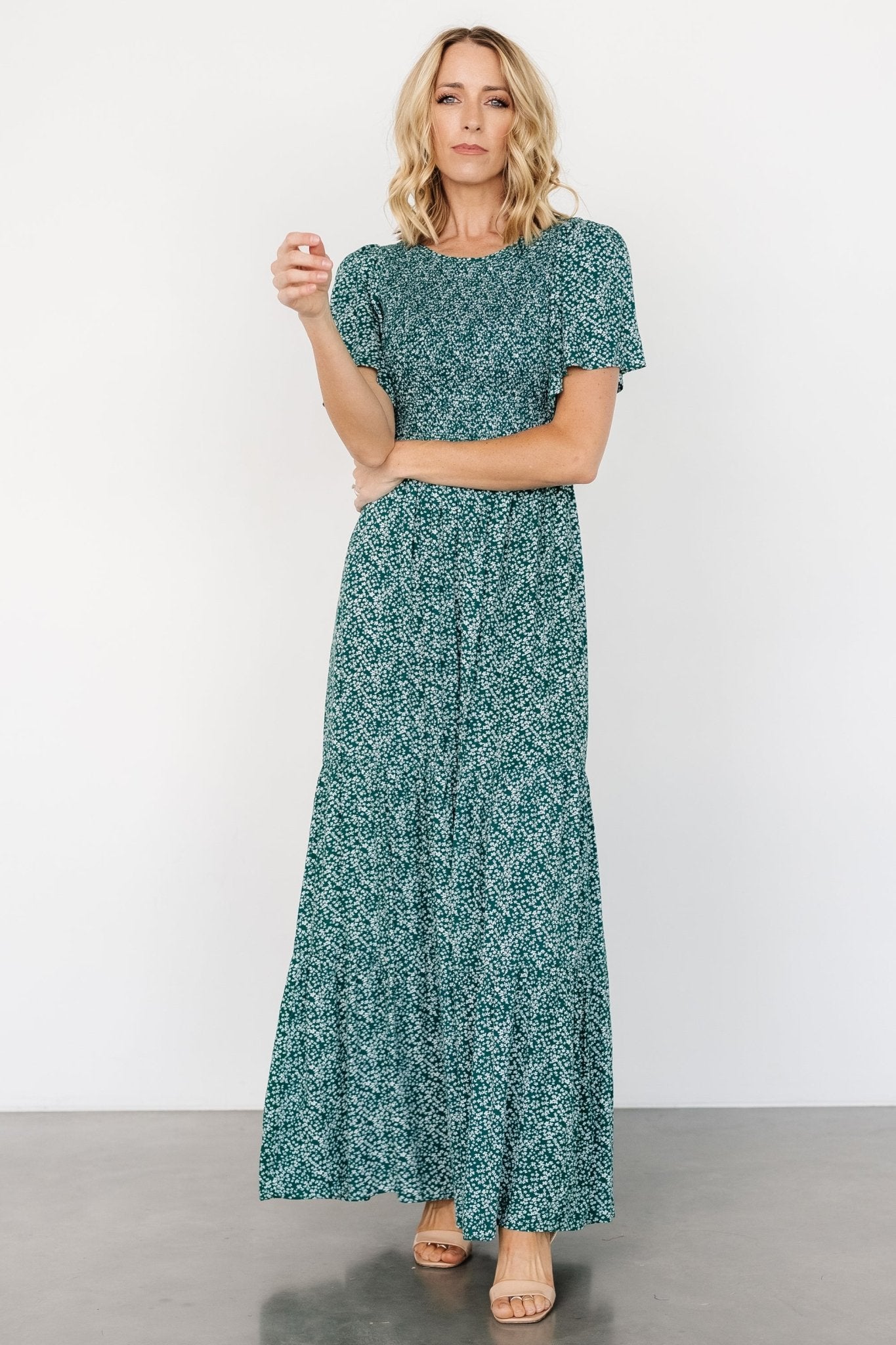 Eliza Maxi Dress | Green Print - Baltic Born