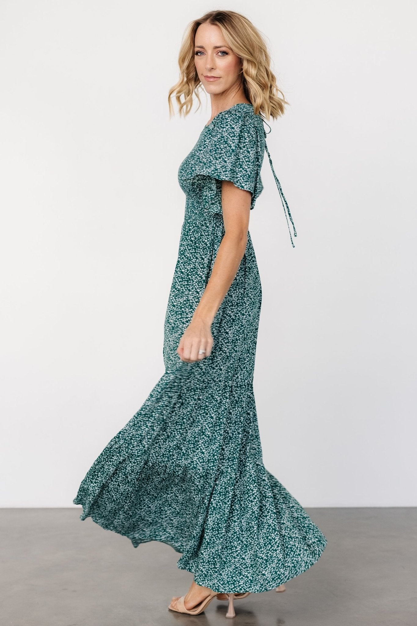 Eliza Maxi Dress | Green Print - Baltic Born