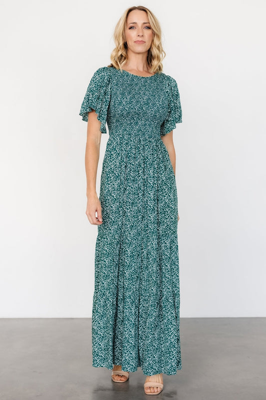 Eliza Maxi Dress | Green Print - Baltic Born