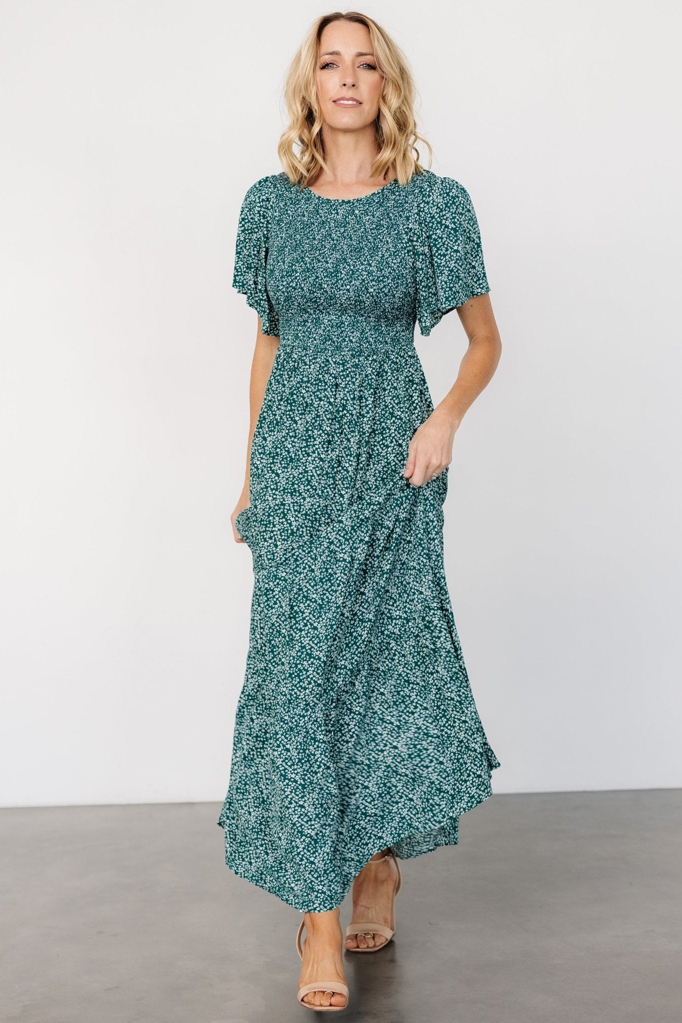 Eliza Maxi Dress | Green Print - Baltic Born