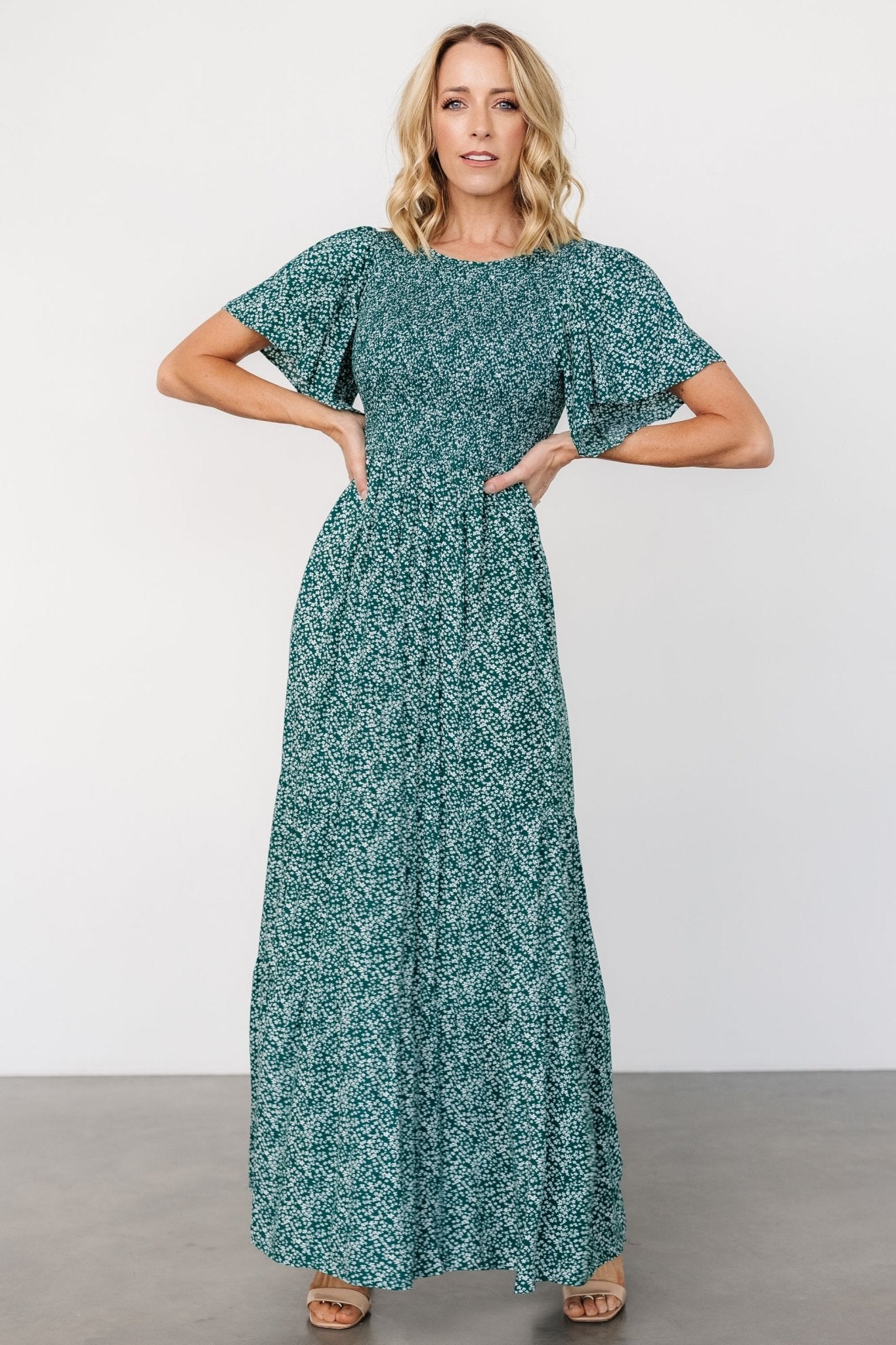 Eliza Maxi Dress | Green Print - Baltic Born