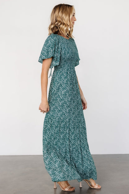 Eliza Maxi Dress | Green Print - Baltic Born