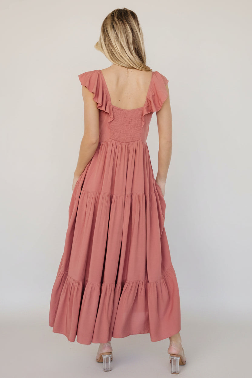 ruffle t shirt dress Baltic Born Womens Ellie Ruffle Top Dress | Terracotta