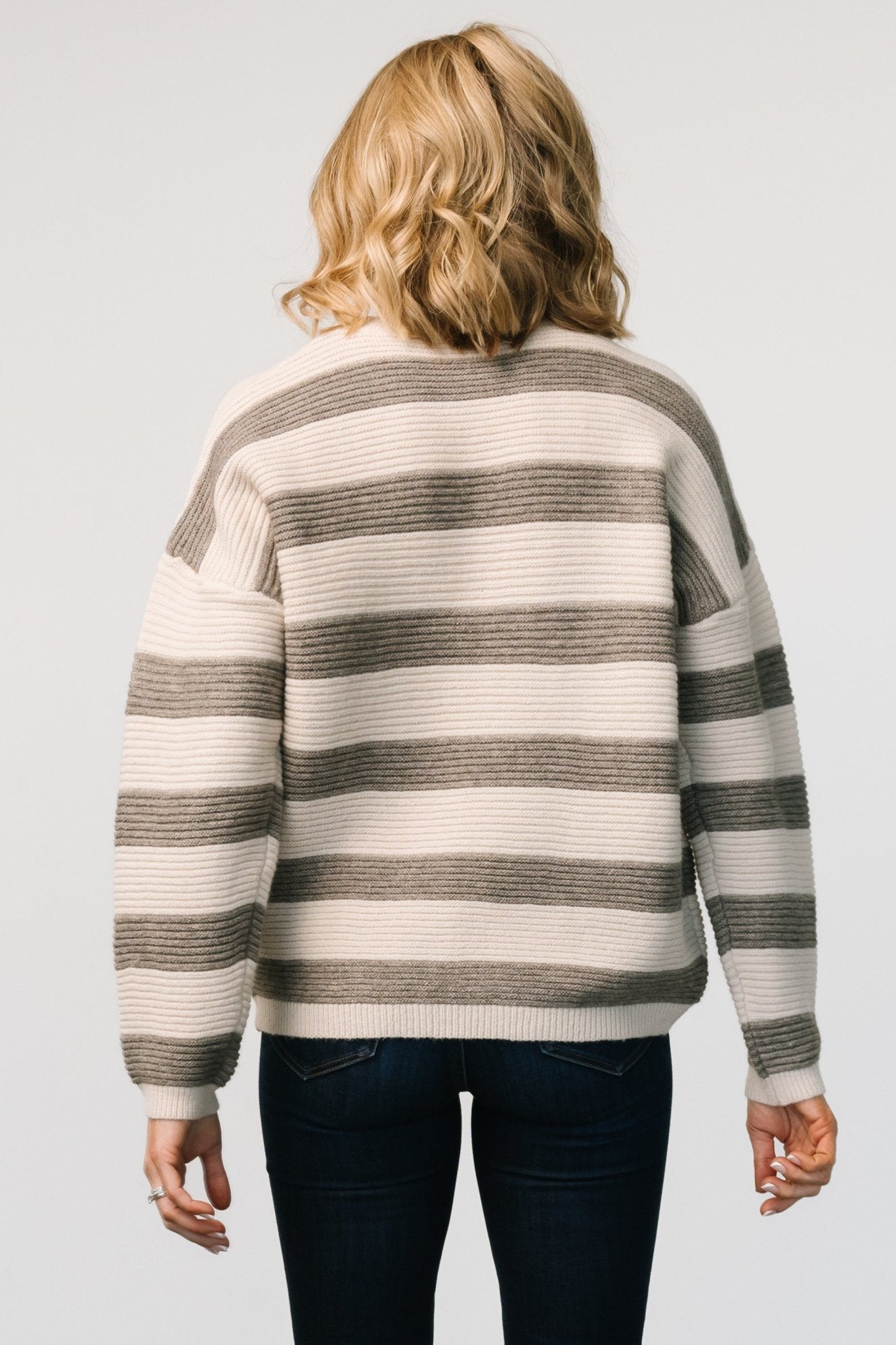 Ellington Knit Sweater | Cream + Gray - Baltic Born