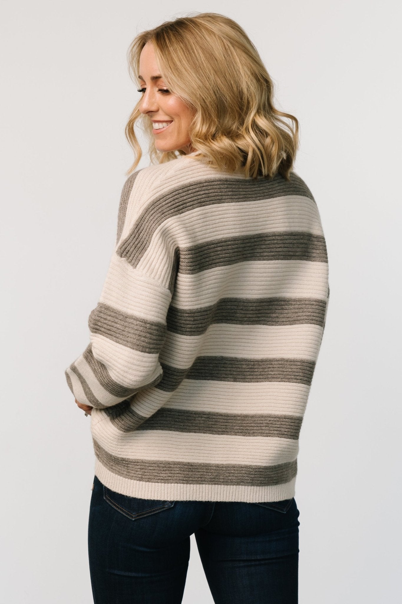 Ellington Knit Sweater | Cream + Gray - Baltic Born