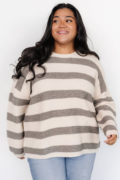 Ellington Knit Sweater | Cream + Gray - Baltic Born