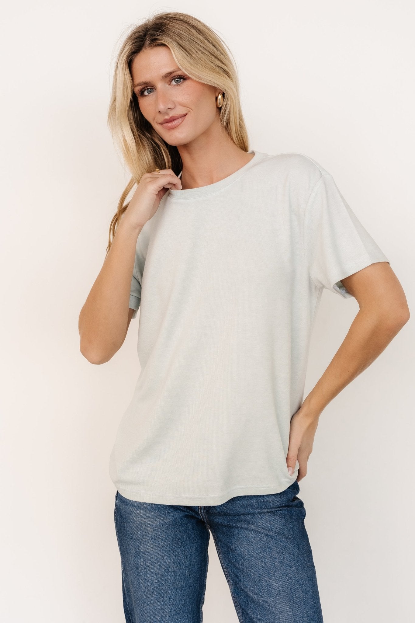 Elliot Relaxed Tee | Pale Mint - Baltic Born