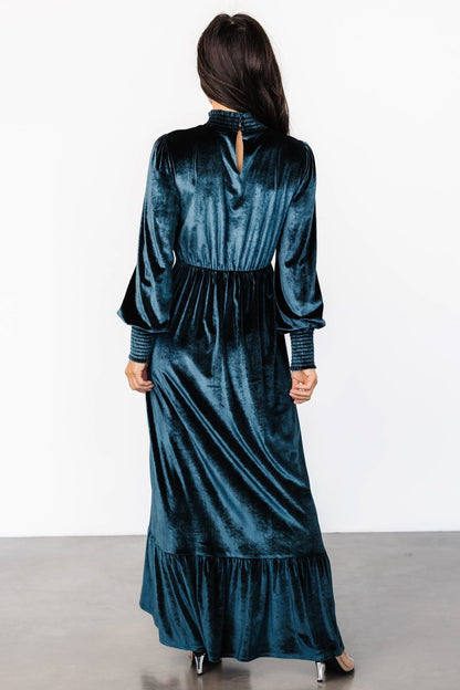 Elodie Velvet Maxi Dress | Jade - Baltic Born