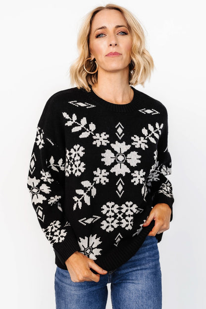 Elsa Sweater | Black + Off White - Baltic Born