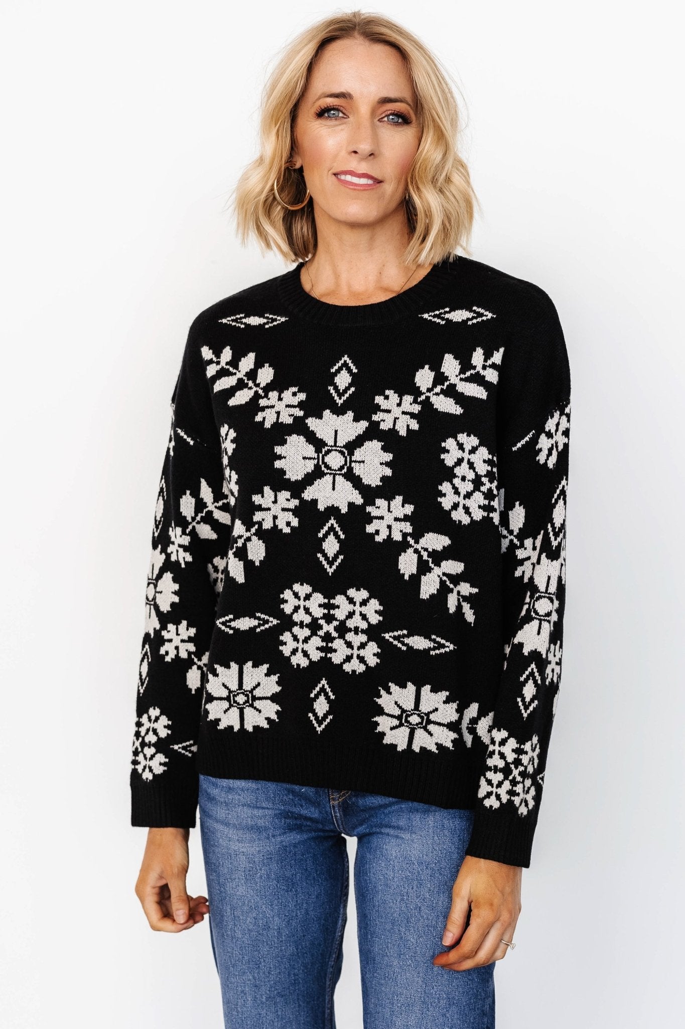 Elsa Sweater | Black + Off White - Baltic Born