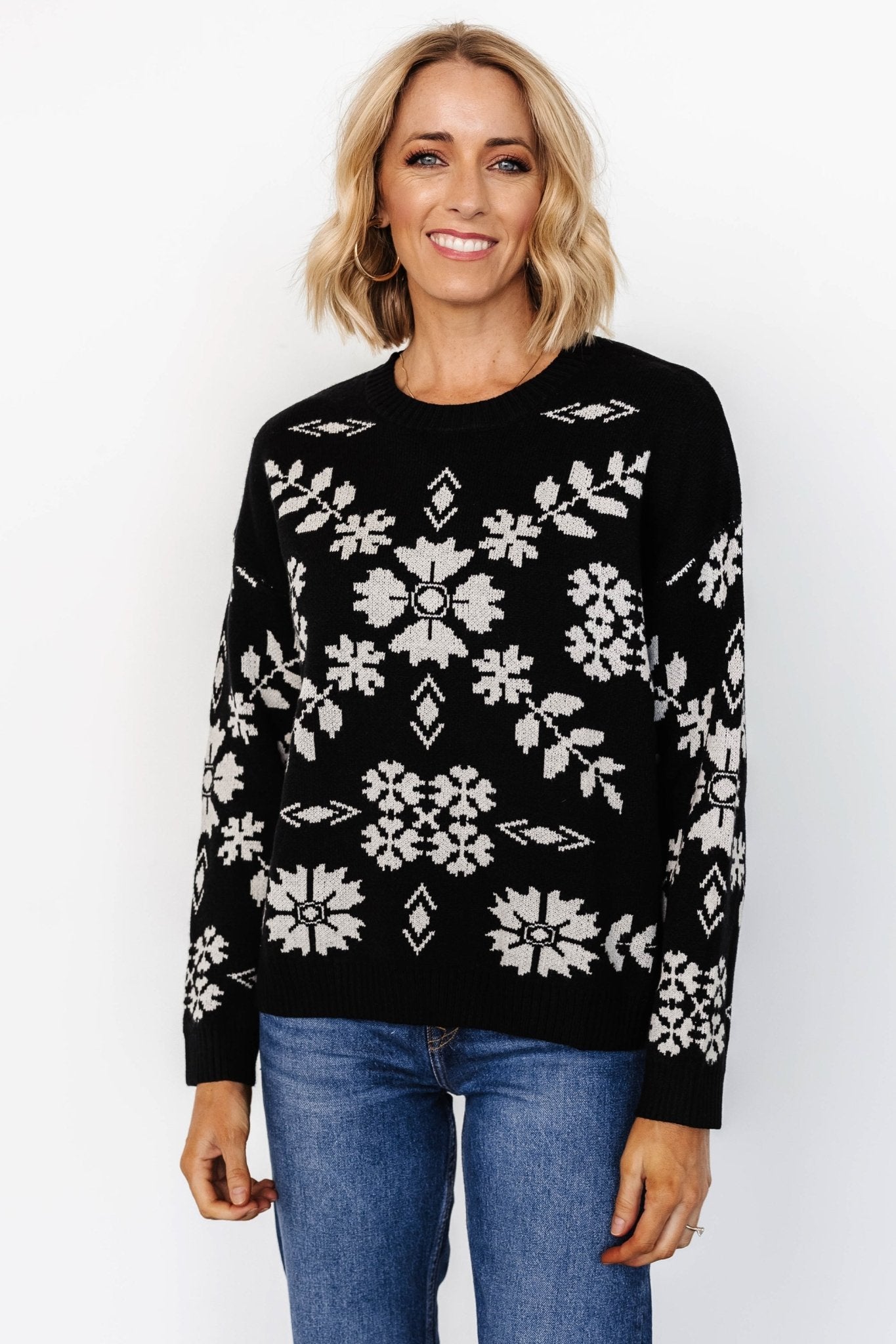 Elsa Sweater | Black + Off White - Baltic Born