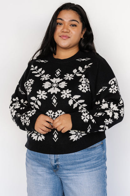 Elsa Sweater | Black + Off White - Baltic Born