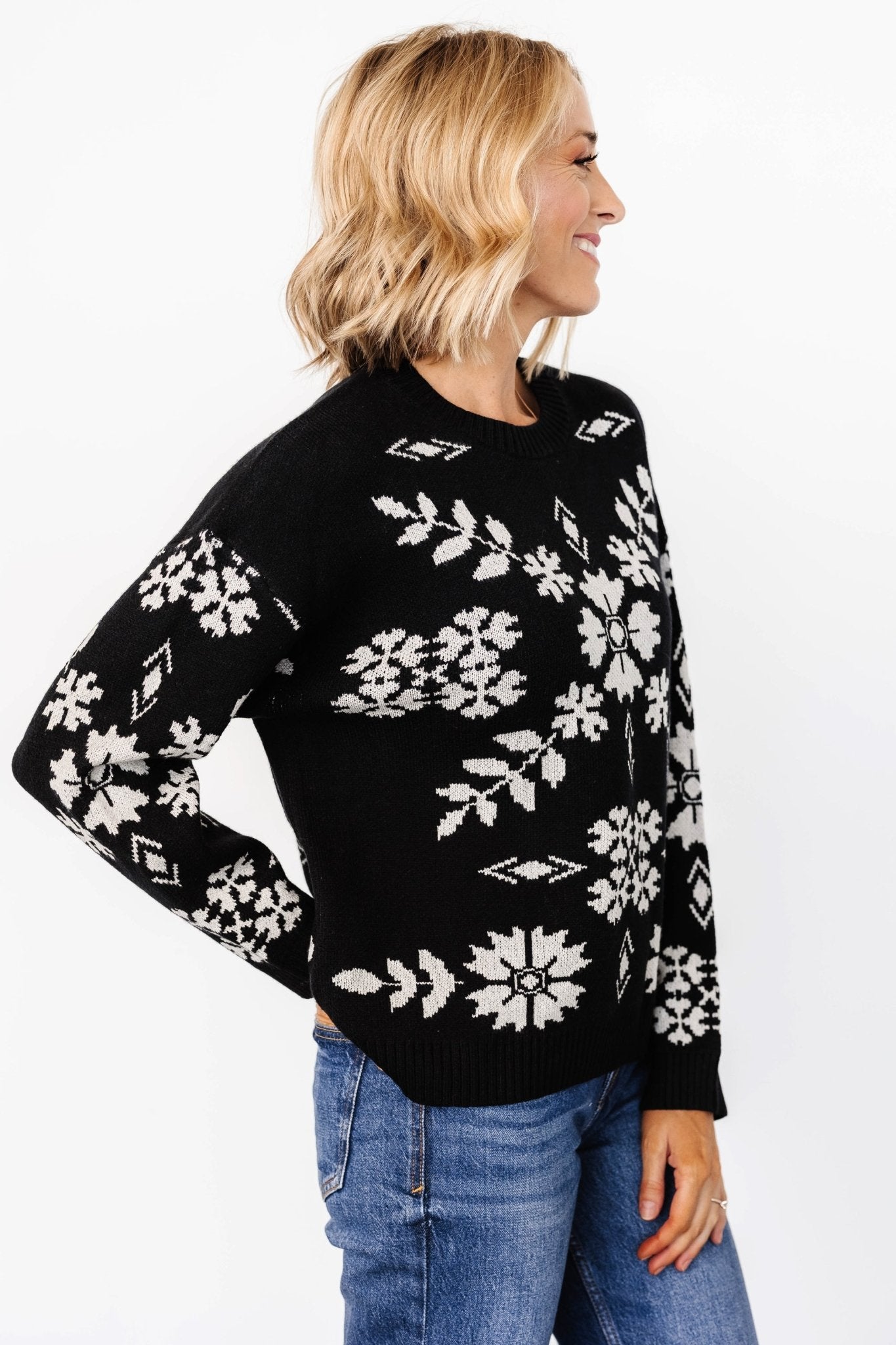 Elsa Sweater | Black + Off White - Baltic Born