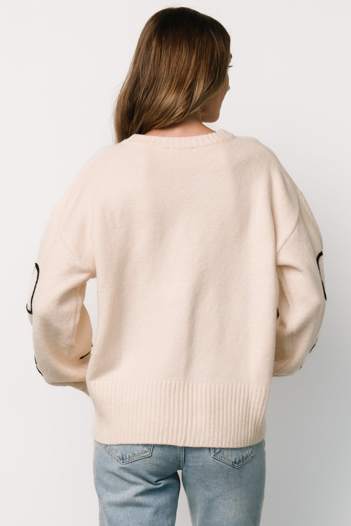 Elsie Ribbon Sweater | Cream + Black - Baltic Born