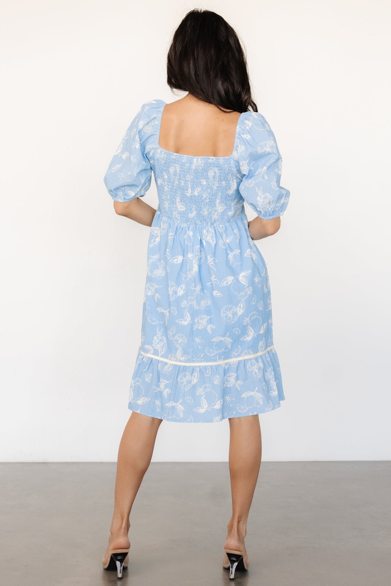 Ember Sweetheart Short Dress | Blue Print - Baltic Born