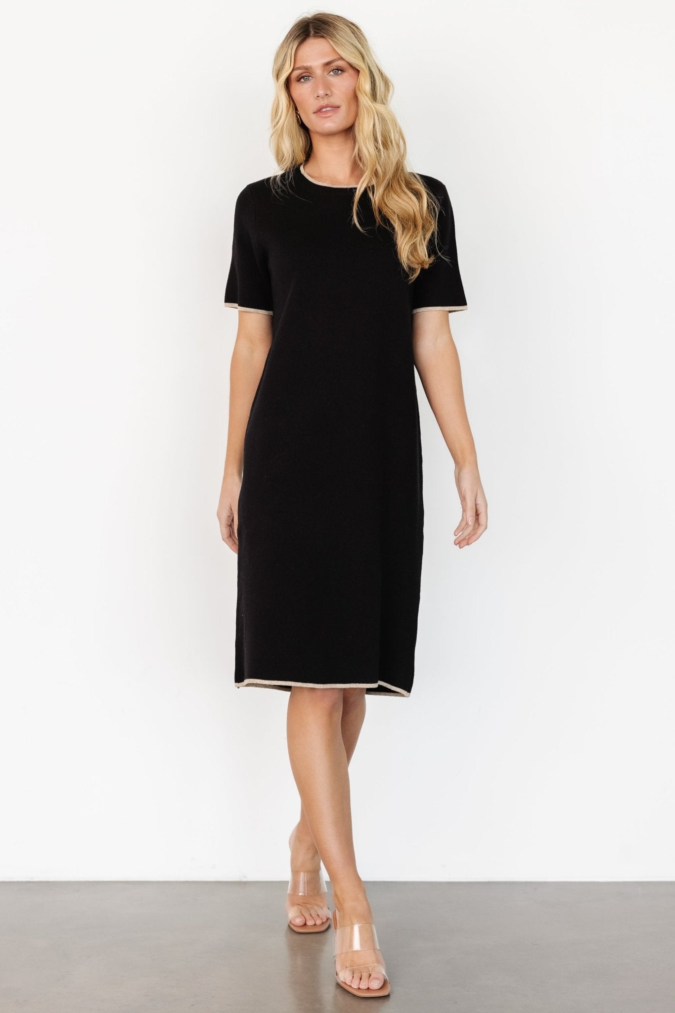 Emelia Shift Dress | Black - Baltic Born