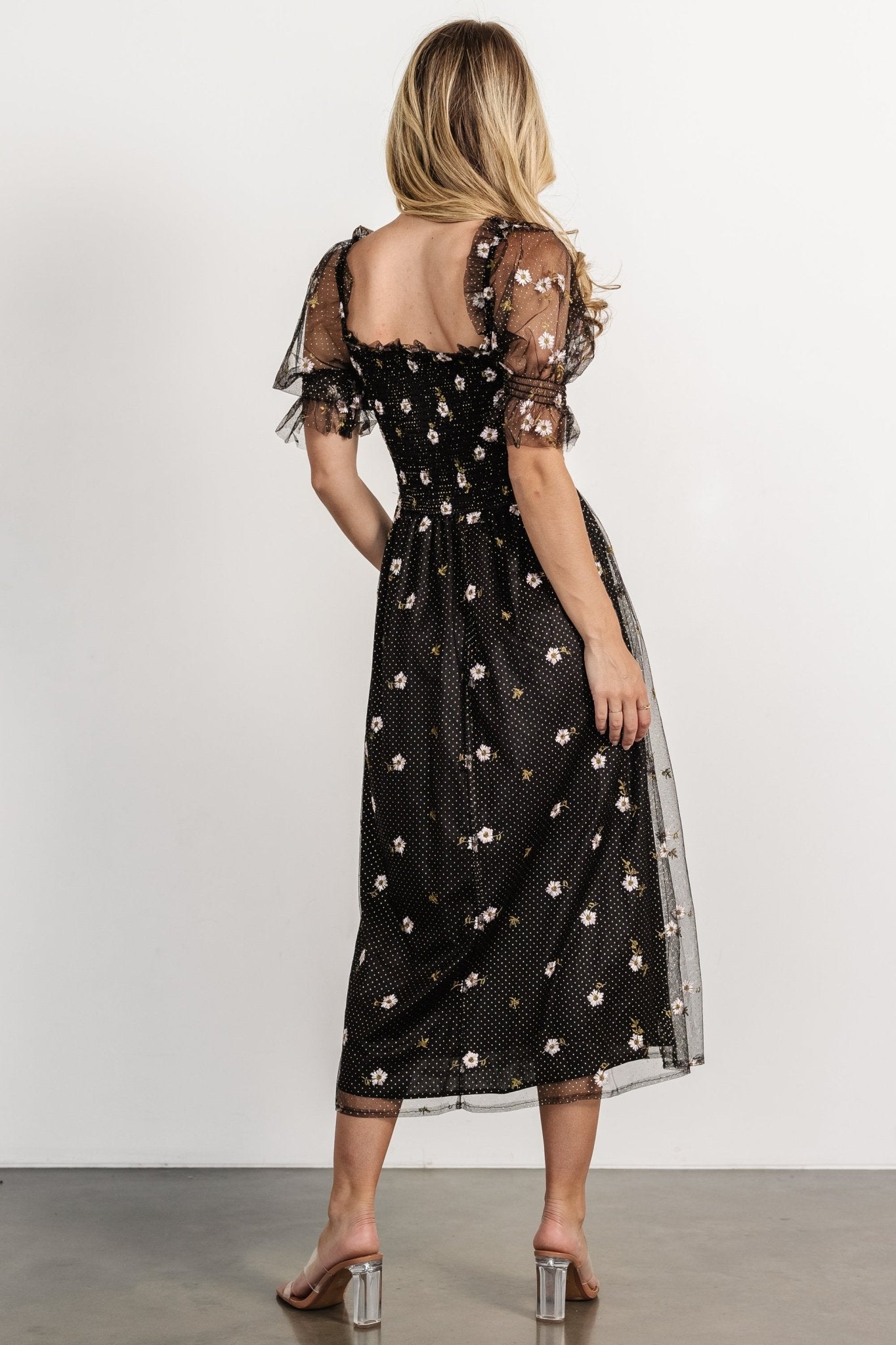 Emilia Embroidered Dress | Black - Baltic Born