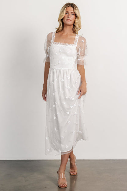 Emilia Embroidered Dress | Off White - Baltic Born