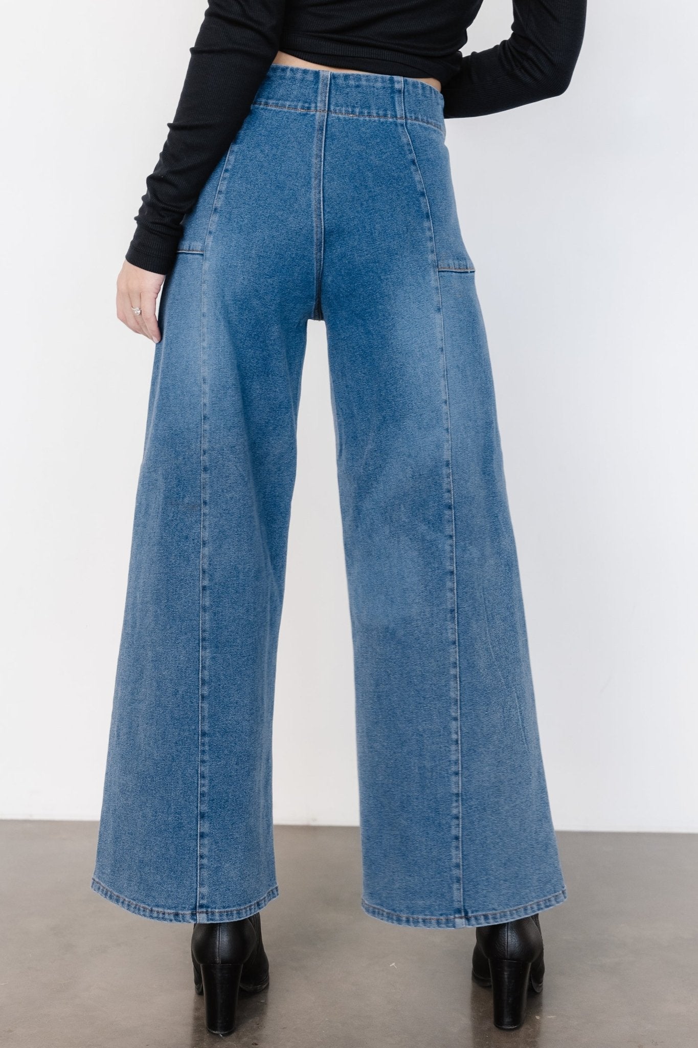 Emmi Mid Rise Wide Leg Jeans | Dark Wash - Baltic Born