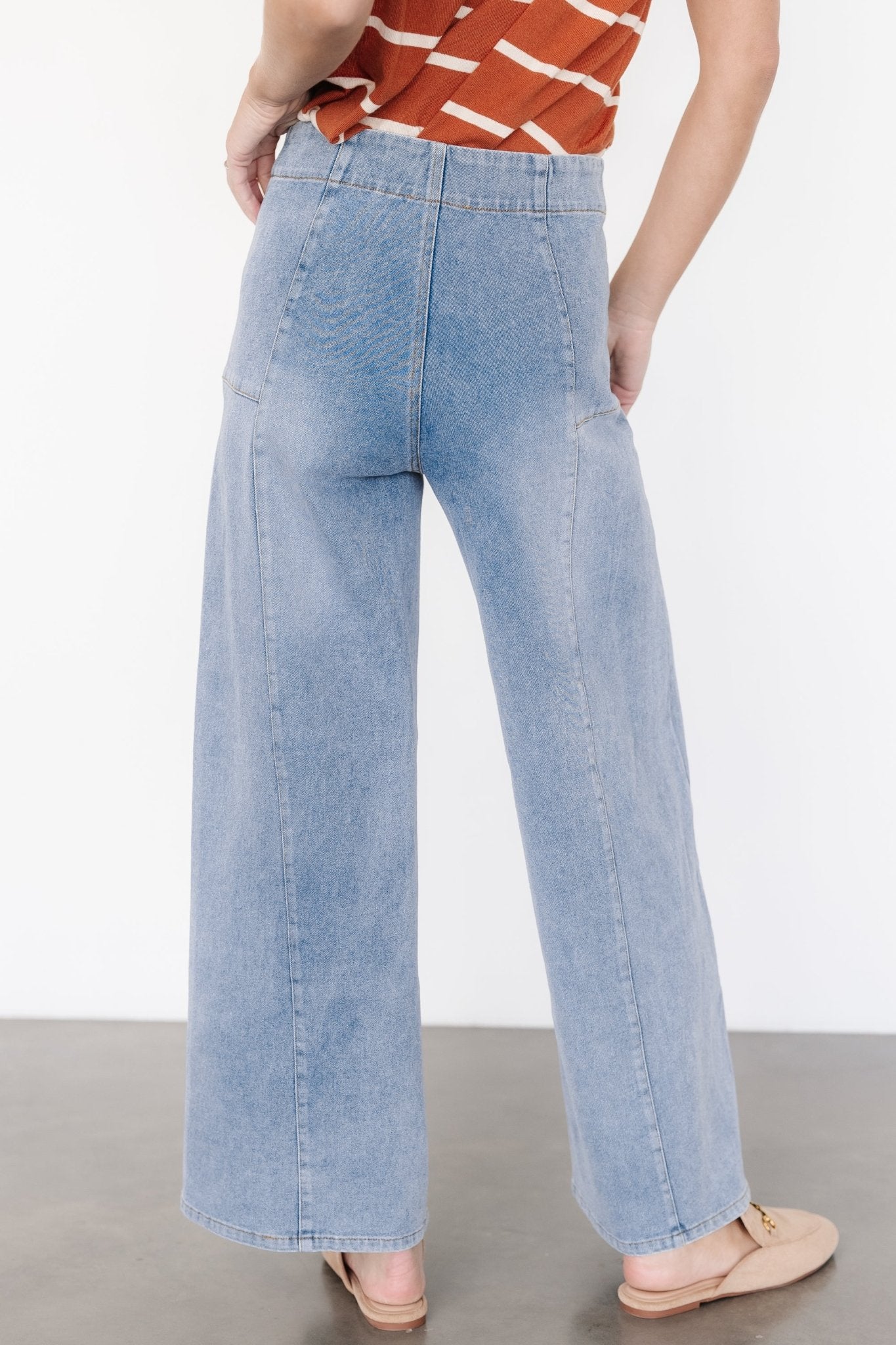 Emmi Mid Rise Wide Leg Jeans | Medium Wash - Baltic Born