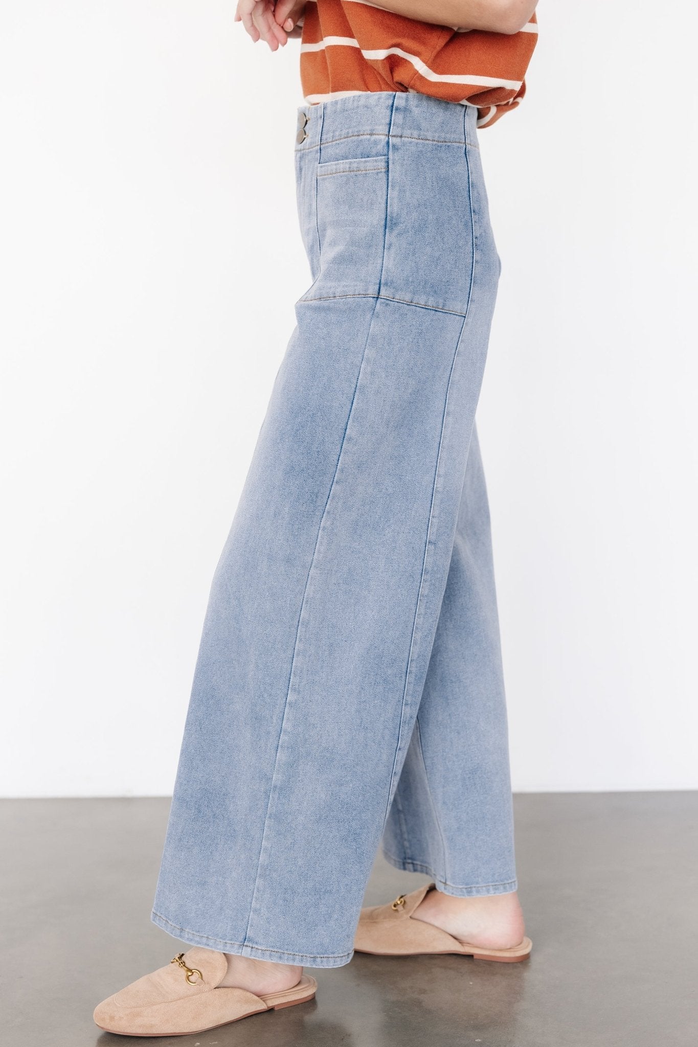 Emmi Mid Rise Wide Leg Jeans | Medium Wash - Baltic Born