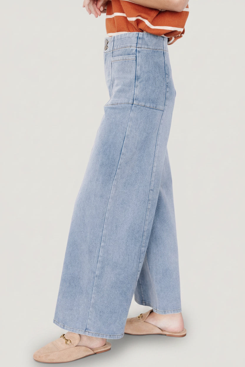 Emmi Mid Rise Wide Leg Jeans | Medium Wash