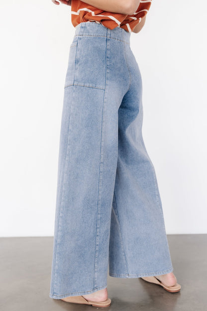 Emmi Mid Rise Wide Leg Jeans | Medium Wash - Baltic Born