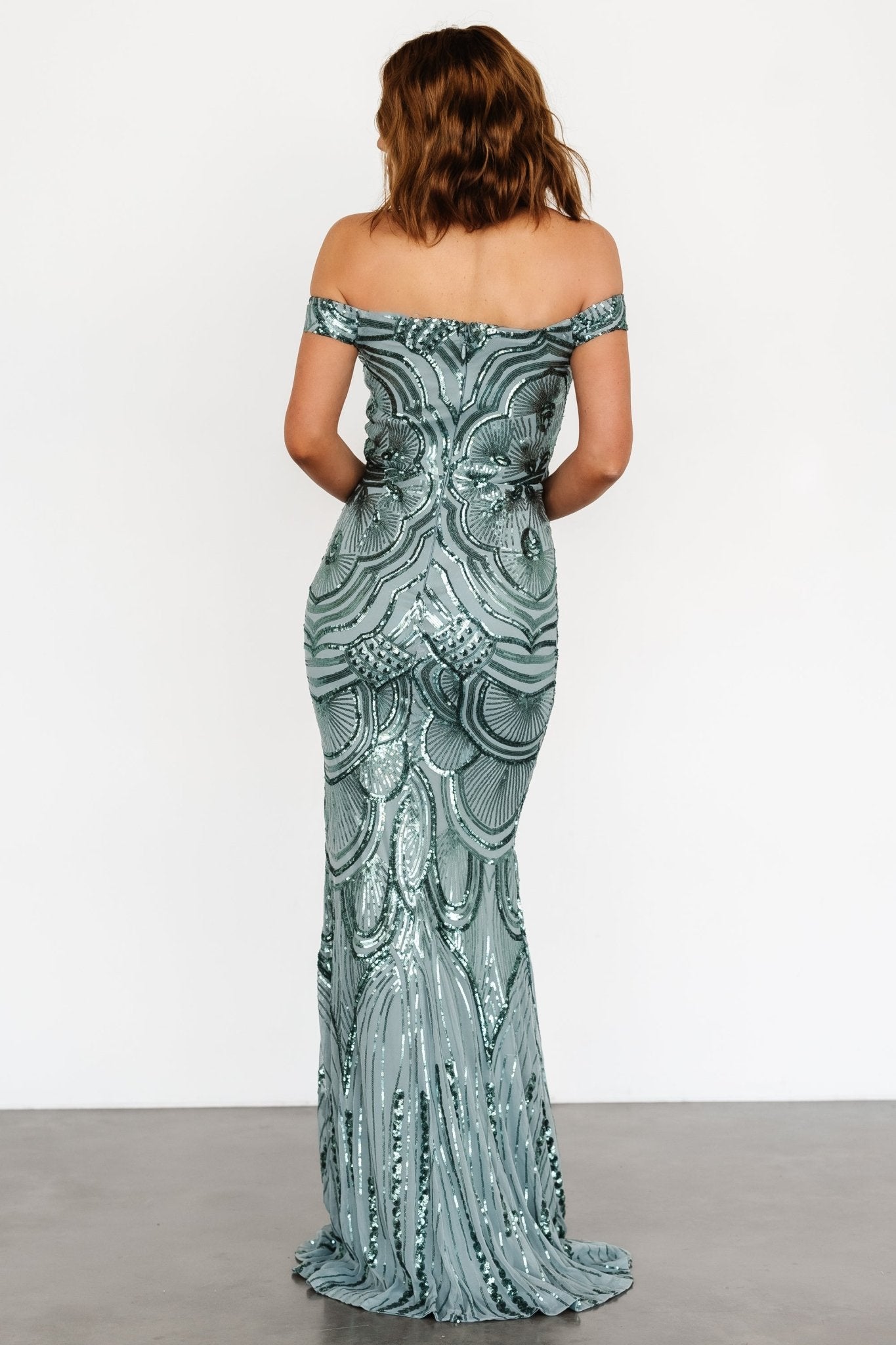 Empress Sequin Gown | Eucalyptus - Baltic Born