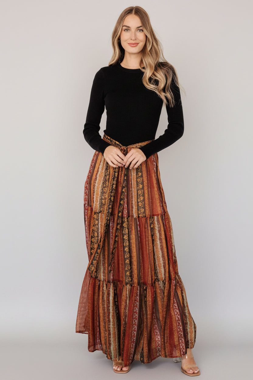 Emryn Sweater Dress | Black + Multi Print
