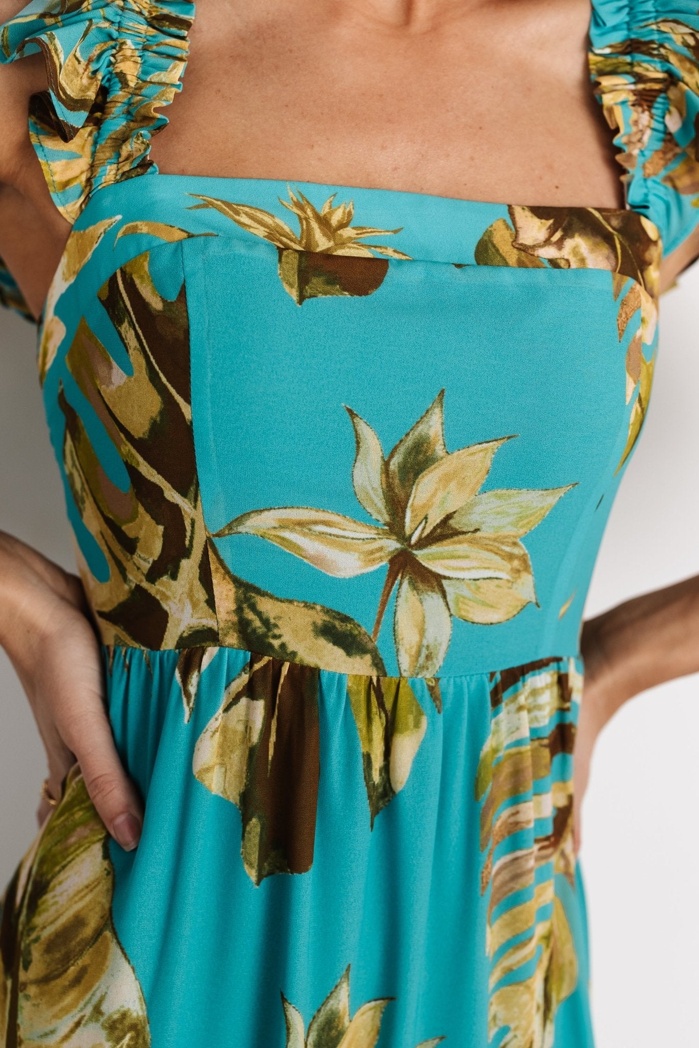 Encinitas Maxi Dress | Caribbean Blue Print - Baltic Born